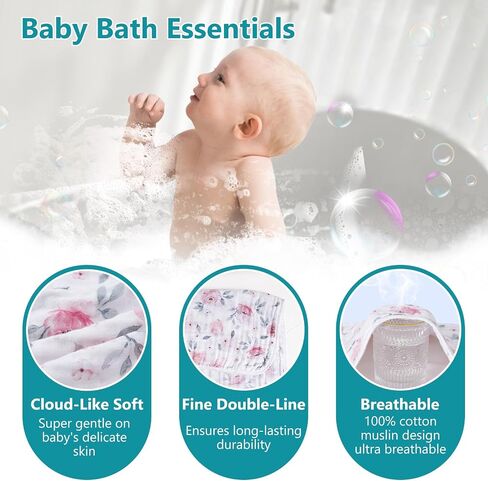 PHF 2 Pack Baby Hooded Towels, 100% Muslin Cotton Baby Bath Towel with Hood for Newborn, Infant, Toddler, Ultra Soft and Absorbent Baby Essentials Bath Towels for Boys, 32x32Inch, Dinosaur in Saudi Arabia