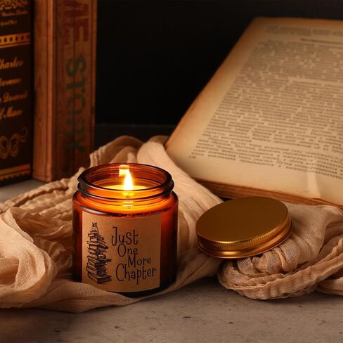 6 قطع من هدايا محبي الكتب من MTLEE، 3.5 أونصة، شموع معطرة، هدايا يوم العشاق، رف كتب ريفي، جرة شمع الصويا لقراء نادي التخرج، كتاب طلاب المدارس، مكتب المعلم (بني) in Saudi Arabia