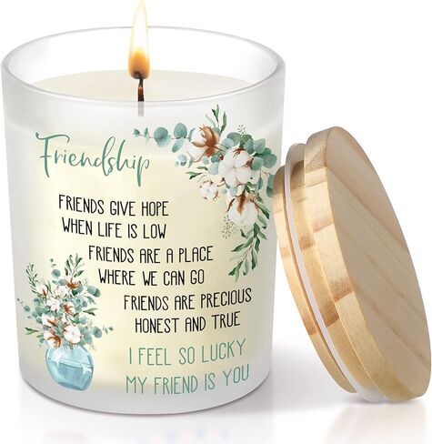 Panelee الصداقة شمعة هدية عيد ميلاد هدايا للنساء هدايا الصداقة للنساء صديق شمعة عيد ميلاد سعيد شموع هدايا للنساء الأصدقاء الصديقات الأزواج (نمط جديد) in Kuwait