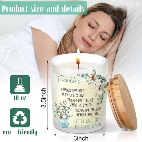 Panelee الصداقة شمعة هدية عيد ميلاد هدايا للنساء هدايا الصداقة للنساء صديق شمعة عيد ميلاد سعيد شموع هدايا للنساء الأصدقاء الصديقات الأزواج (نمط جديد) in Kuwait
