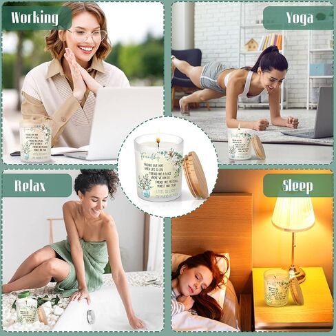 Panelee الصداقة شمعة هدية عيد ميلاد هدايا للنساء هدايا الصداقة للنساء صديق شمعة عيد ميلاد سعيد شموع هدايا للنساء الأصدقاء الصديقات الأزواج (نمط جديد) in Kuwait