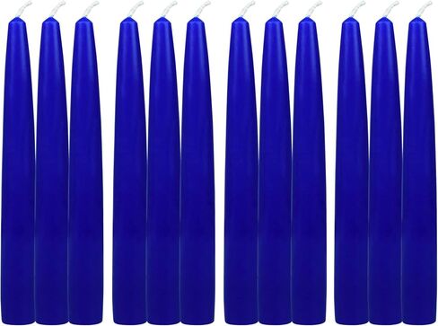 12-Piece Taper Candles, 6-Inch, Royal Blue in Saudi Arabia