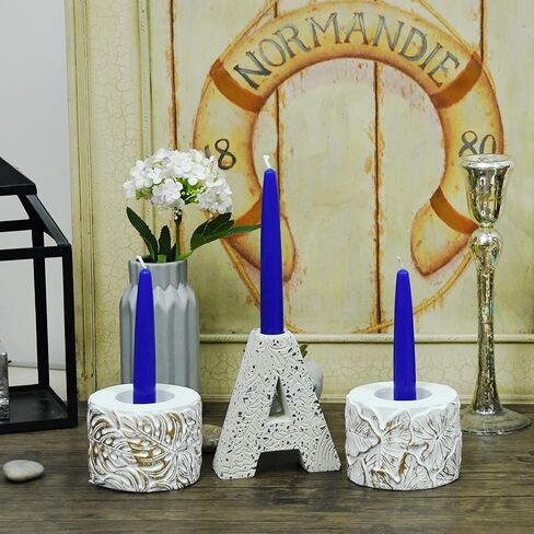 12-Piece Taper Candles, 6-Inch, Royal Blue in Saudi Arabia