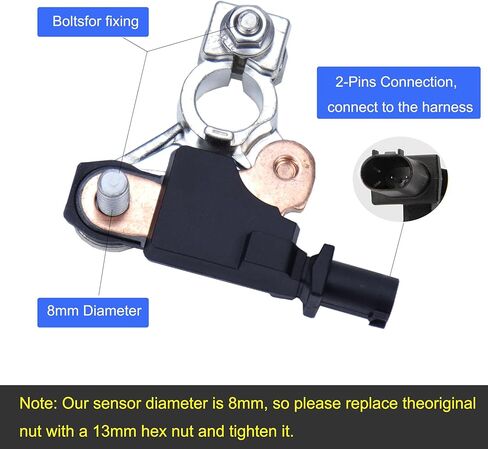 38920-TR0-A02 مستشعر تيار البطارية مع موصل ضفيرة مناسب لـ 2012-2015 Honda Civic، 2012-2016 Honda Crv/2013-2021 Acura ILX، 2013-2018 Acura RDX 38920-TR0-A01 in Kuwait