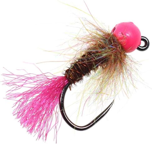 Wifreo يطير الصيد 12 قطعة حبة التنغستن Barbless الحورية تهزهز يطير تشكيلة اليورو الحورية يطير الصيد لسمك السلمون المرقط in Kuwait