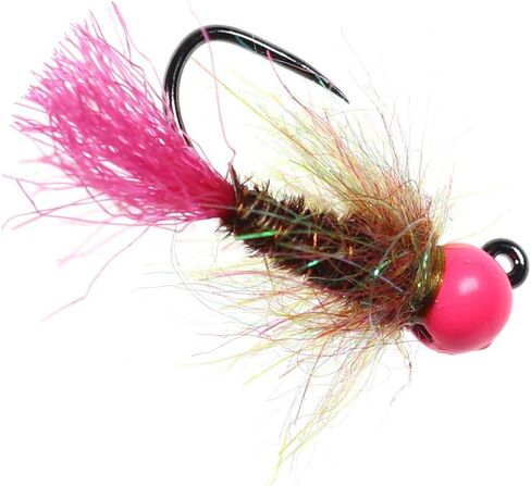 Wifreo يطير الصيد 12 قطعة حبة التنغستن Barbless الحورية تهزهز يطير تشكيلة اليورو الحورية يطير الصيد لسمك السلمون المرقط in Kuwait