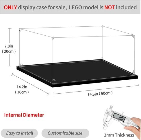 Acrylic Display Case for Lego 75192 Ultimate Millennium Falcon, 34.64x15.35x22.83 (88x39x58cm), Protect Your Collectibles from Dust with a Clear Showcase in Saudi Arabia
