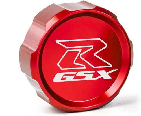 لسوزوكي GSX-R Gsxr 600 750 1000 GSX-R750 gsx-r600 gsxr1000 دراجة نارية CNC سبائك الألومنيوم الجبهة الفرامل السائل خزان غطاء حماية وغطاء خزان جورب (أحمر) in Kuwait