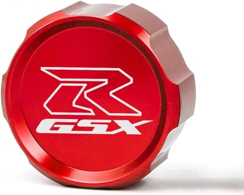 لسوزوكي GSX-R Gsxr 600 750 1000 GSX-R750 gsx-r600 gsxr1000 دراجة نارية CNC سبائك الألومنيوم الجبهة الفرامل السائل خزان غطاء حماية وغطاء خزان جورب (أحمر) in Kuwait
