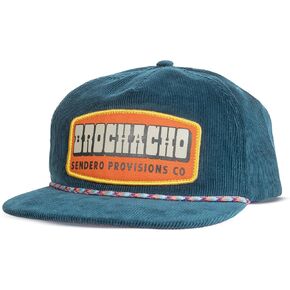 Sendero Provisions Co. Brochacho Hat Blue Unisex Unstructured 5-Panel Lightweight Corduroy Screen Printed Patch Snapback Paracord Rope Hat in Kuwait