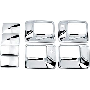 Chrome Door Handle Cover 4D W/Passenger Keyhole for 99-16 Ford F250/F350 Superduty / 00-05 Excursion