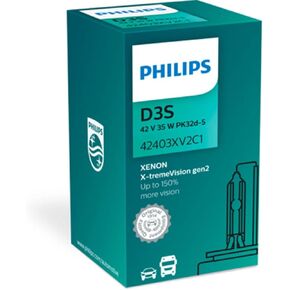 Philips Xenon X-TremeVision Headlight Bulb D3S GEN2 up to 150% more vision, Xenon burner 42403XV2C1
