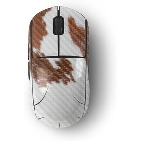 غلاف MightySkins من ألياف الكربون متوافق مع ماوس الألعاب اللاسلكي Logitech G Pro - إخفاء البقرة | لمسة نهائية واقية ومتينة من ألياف الكربون | سهل التطبيق والإزالة وتغيير الأنماط