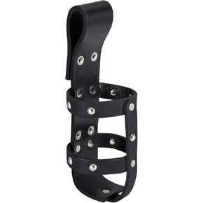 Motorcycle Cup Holder for Drink Classic Cowhide Leather Cup Holder for Motocycle Bike (1Pack)