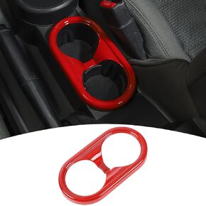 Car Inner Front Water Cup Holder Cover Trim Frame for 2007-2010 Jeep Wrangler JK JKU (carbon fiber grain)