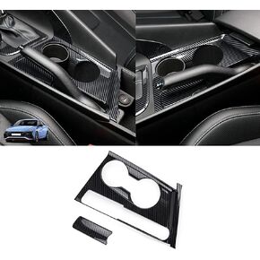 Water Cup Holder Trim Covers ABS Interior Accessories Carbon Fiber Pattern Compatible with Hyundai Elantra N N Line CN7 Accessories