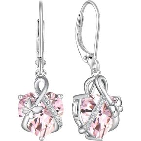 Butterfly Dangle Drop Earrings 925 Sterling Silver Infinity Heart Birthstone Jewelry for Women