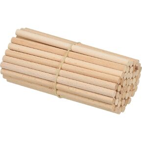 PATIKIL 5/16 x 6 Inch Dowel Rods Wood Sticks, 50 Pcs Unfinished Wooden Dowel Rods Round Dowels Hardwood Sticks for DIY Crafts and Home Decor
