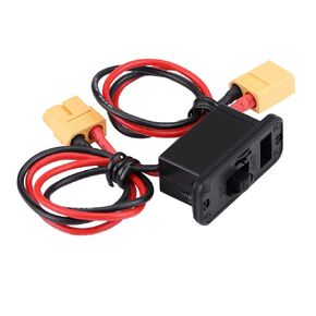 RC Airplane Switch, XT60 Connector Airplane Rc On Off Switch with an on Off LED and a Spare Port for Model Airplane