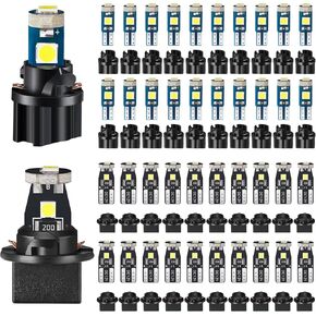 BBTO 40 Pieces T5 T10 LED Bulbs Dash Lights with Twist Socket Instrument Dashboard Light LED Bulbs for Interior Car Lights Dashboard Instrument Panel Gauge Cluster Indicator Map Dome Light (Red)