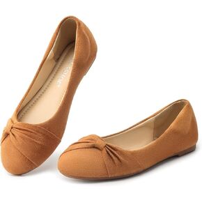 حذاء مسطح نسائي من MUSSHOE بمقدمة مستديرة مريح سهل الارتداء مع فيونكة in Kuwait