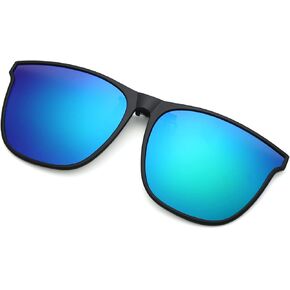 YAMEIZE Polarized Clip-on Sunglasses - Flip Up Anti-Glare UV400 Protection Glasses for Women Men Driving Travelling Fishing