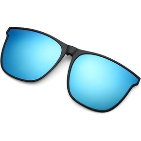 YAMEIZE Polarized Clip-on Sunglasses - Flip Up Anti-Glare UV400 Protection Glasses for Women Men Driving Travelling Fishing