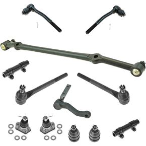 TRQ 12 Piece Steering & Suspension Kit Tie Rods Ball Joints Idler Arm Center Link