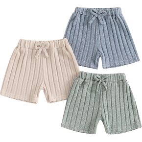 ZyHwShine Baby Girl Clothes Toddler Baby Girl 3-Pack Cotton Short Elastic Waist Casual Short Baby Summer Athletic Shorts