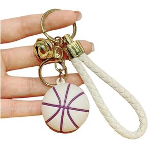 Basketball Keychain Sports Ball Key Chain KeyRings Sports Fan Lover Gift for Women Boys Girls Men