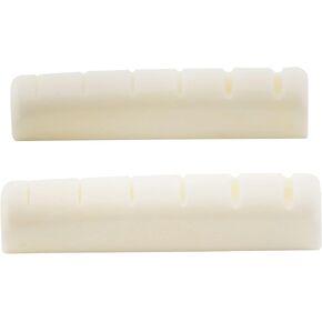 Musiclily Guitar Slotted Bone Nut 43mm x 6mm x 9mm for Acoustic or Les Paul Guitar Replacement (Pack of 2)