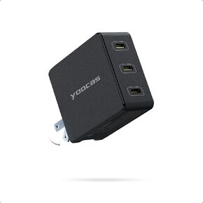 140W USB C Charger,PD3.1 GaN Charger with 3 Type-c Ports,Laptop Foldable Wall Charger for Dell,Lenovo,Chromebook,Tablets,MacBook Air,iPad Pro, Galaxy S22/21, iPhone 15/14/Pro, Pixel.(Black)