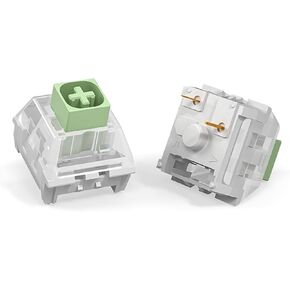 Zhouwang Kailh Box Jade Keyboard Switches,Clicky 3-Pin 50gf Dustproof Waterproof Gaming Switches for MX Mechanical Keyboard (Jade 108PCS)