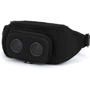 THE #1 Fannypack with Speakers. Bluetooth Fanny Pack for Parties/Festivals/Raves/Beach/Boats. Rechargeable, Works with iPhone & Android. #1 Bachelorette Party Gift (Black, 2024 Edition)
