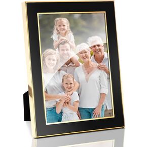 TWING 8x10 Inch Silver Metal Picture Frame with HD Real Glass, Photo Frame for Tabletop Display, Complements Both Modern and Traditional Decor Styles
