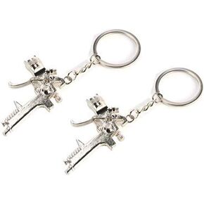 2Pcs Spray Paint Water Gun Keychain Key Ring Unisex Accessories Pendant Kid Present