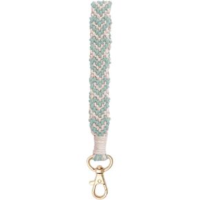 Fuqimanman2020 Boho Macrame Keychain Handmade Tassel Wristlet Keychain Bracelet Keyring Holder Wrist Lanyard Women