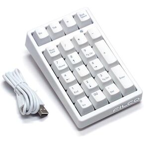 FILCO Majestouch TenKeyPad 2 Professional Cherry MX Quiet Switch USB Portable Mechanical Numeric Keypad Mud White FTKP22MPS/MW2