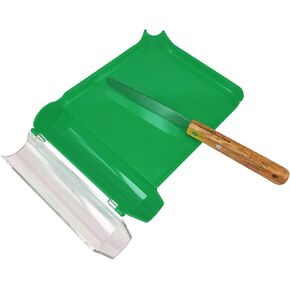 Medarchitect Right Hand Pill Counting Tray with Spatula (Green - Wood Handle)