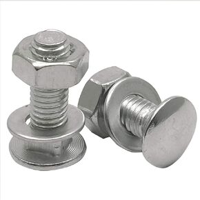 20Sets M8-1.25 55mm Carriage Bolts, Nuts, Flat Washers Kits, Zinc Plated Carbon Steel Grade 2