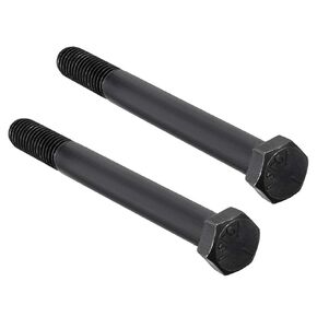 uxcell 1/2-13 * 5'' Hex Head Screw Bolts Fastener Grade 5 UNC Carbon Steel Black 2pcs