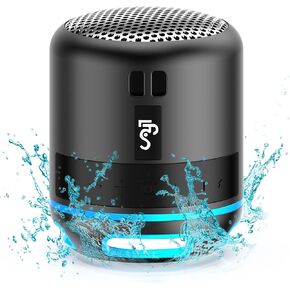 Small Bluetooth Speakers Portable Wireless Speaker Mini Speaker, TWS Pairing, RGB Lights, 15H Playtime, Waterproof Beach Speaker for Home, Shower, Travel, Biking