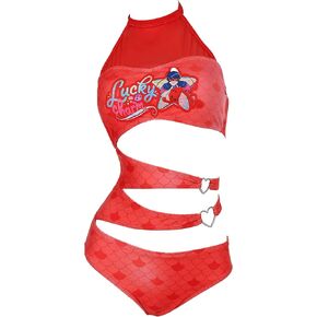 Miraculous Women's Ladybug Beach High Neck One Piece Swimsuit Bathing Suit