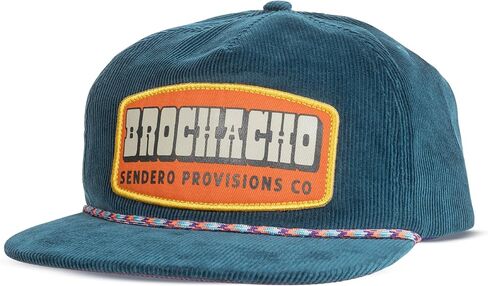 Sendero Provisions Co. Brochacho Hat Blue Unisex Unstructured 5-Panel Lightweight Corduroy Screen Printed Patch Snapback Paracord Rope Hat in Kuwait