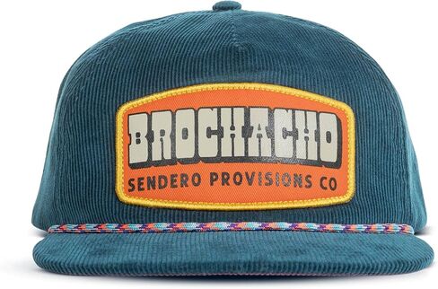 Sendero Provisions Co. Brochacho Hat Blue Unisex Unstructured 5-Panel Lightweight Corduroy Screen Printed Patch Snapback Paracord Rope Hat in Kuwait