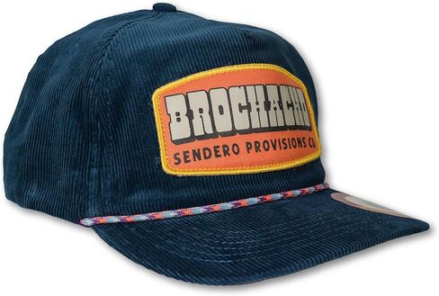 Sendero Provisions Co. Brochacho Hat Blue Unisex Unstructured 5-Panel Lightweight Corduroy Screen Printed Patch Snapback Paracord Rope Hat in Kuwait