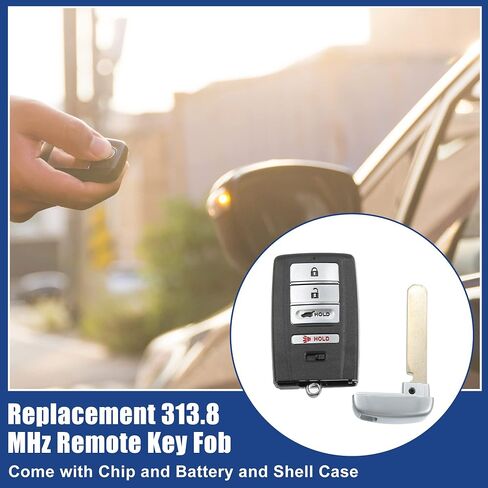 ACROPIX 313.8 ميجا هرتز Key Fob Keyless Entry Remote مناسب لسائق Acura MDX RDX 1 ذاكرة KR5V1X - حزمة من 2 أسود in Saudi Arabia
