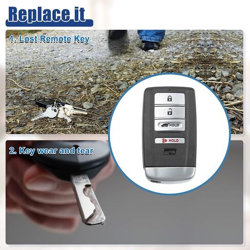 ACROPIX 313.8 ميجا هرتز Key Fob Keyless Entry Remote مناسب لسائق Acura MDX RDX 1 ذاكرة KR5V1X - حزمة من 2 أسود in Saudi Arabia