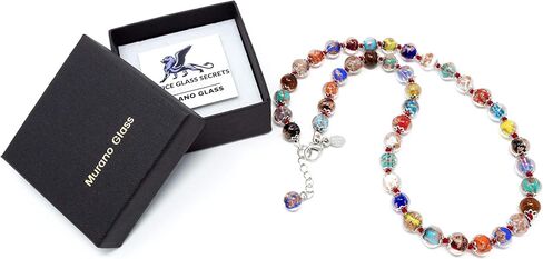 Original Murano Glass Avventurine Necklace Handmade in Italy in Saudi Arabia