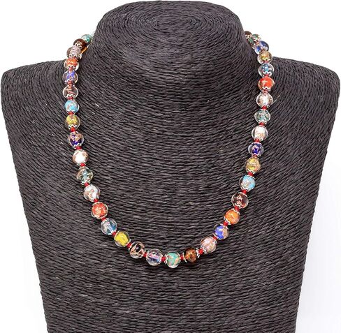 Original Murano Glass Avventurine Necklace Handmade in Italy in Saudi Arabia